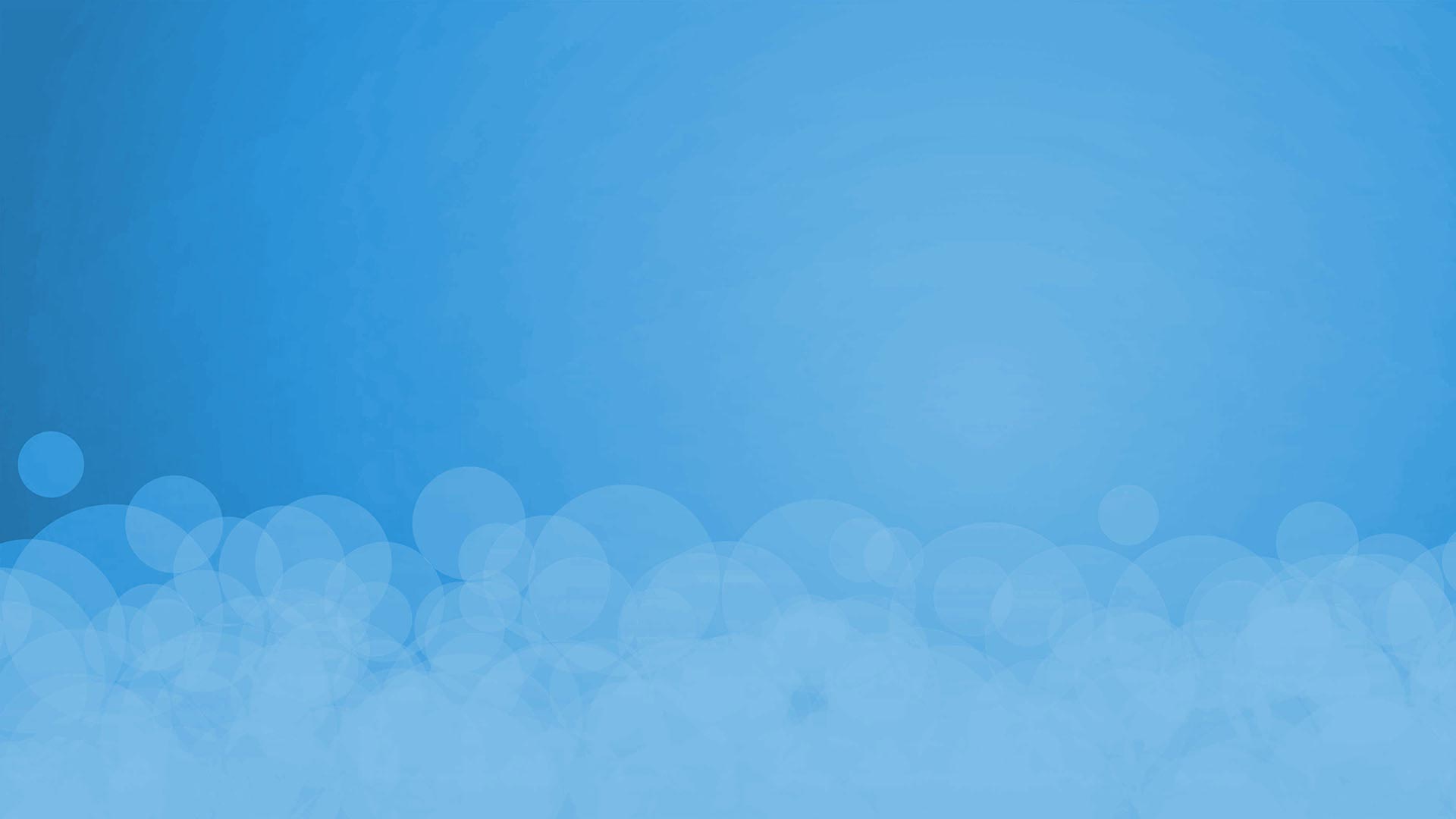 The image shows a blue background with white bubbles scattered across it, resembling a digital or virtual environment.